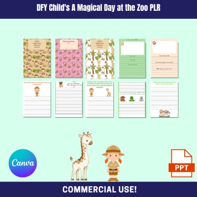 A DFY Child's Magical Day at the Zoo Journal PLR