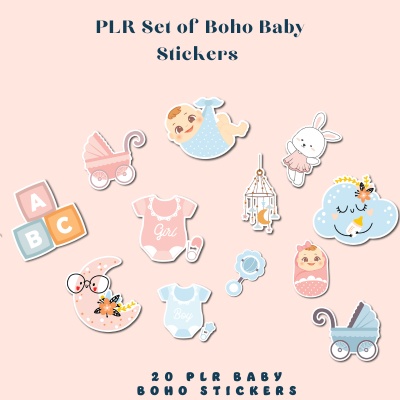 DFY Boho Baby Sickers PLR