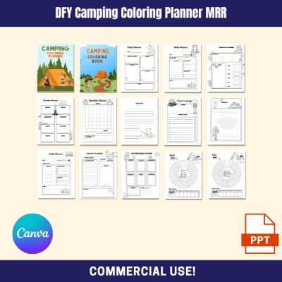 DFY Camping Coloring Planner MRR