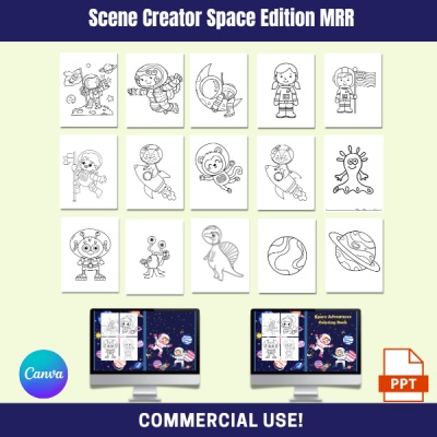 Scene Creator for Coloring Books - Space Edition MRR