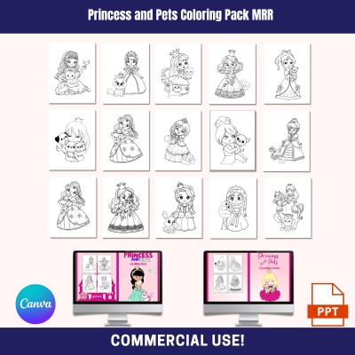 Princess and Pets Coloring Pack MRR