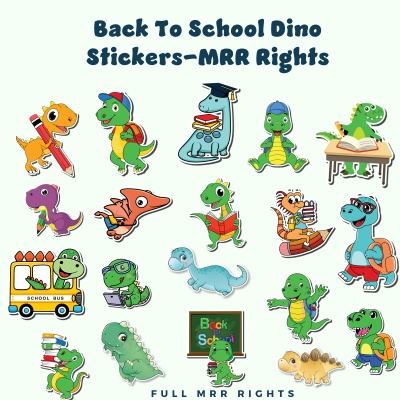 Dino & Friends Back To School Stickers MRR