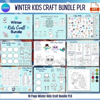DFY Winter Kid's Craft Bundle PLR