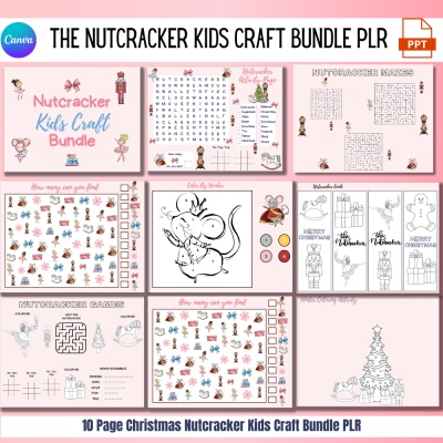 DFY Christmas Nutcracker Kid's Craft Bundle PLR
