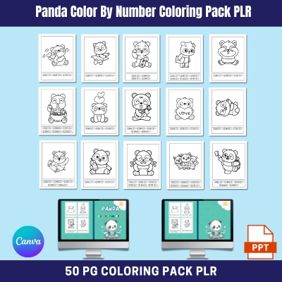 DFY Panda Color By Number PLR