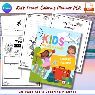 DFY Kids Travel Coloring Planner PLR