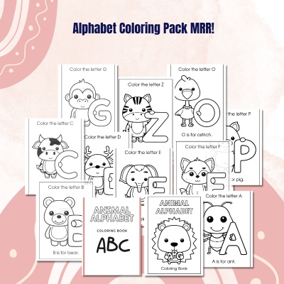 DFY Alphabet Coloring Pack MRR