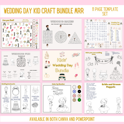 DFY Kid's Wedding Day Craft Bundle MRR