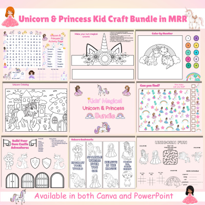 Unicorn and Princess Kids Craft Bundle in MRR