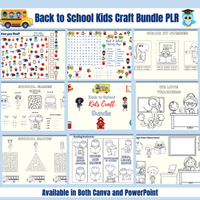 Back to School Kids Craft Bundle PLR