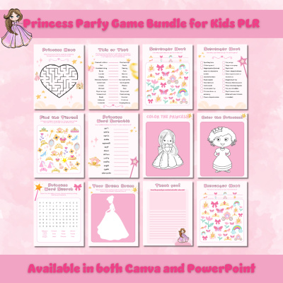 Kid's Princess Party Games PLR