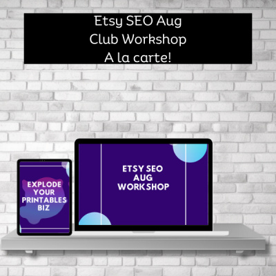 Etsy SEO Workshop Aug - (Single Purchase)