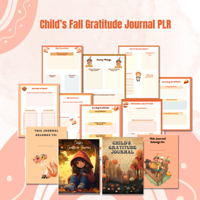 Child's Fall Gratitude Journal PLR