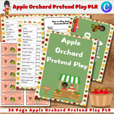 Apple Orchard Pretend Play PLR