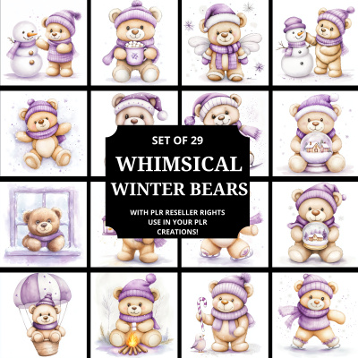 Whimsical Winter Bears with PLR Reseller Rights!