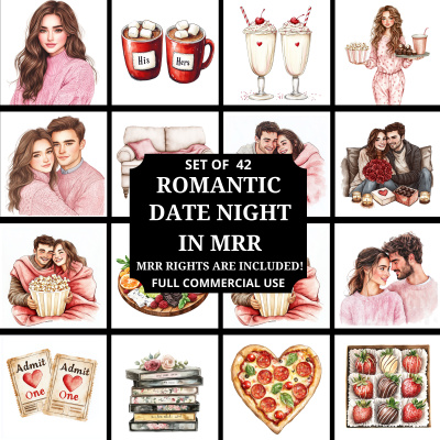 Romantic Date Night In Clipart Set in MRR