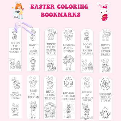 Easter Coloring Bookmarks PLR