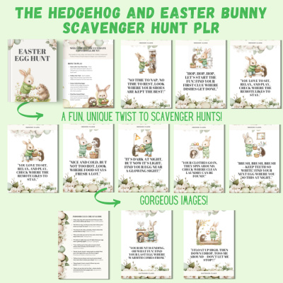 The Hedgehog&rsquo;s and Easter Bunny's Scavenger Hunt PLR