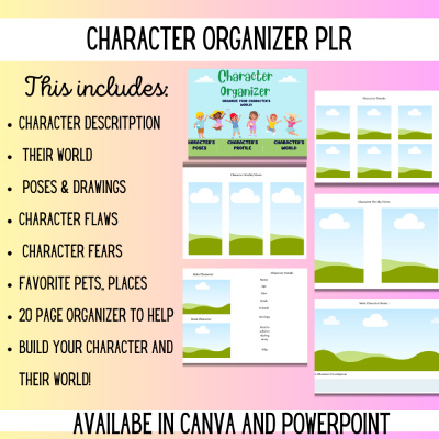 Children's Book Character Organizer PLR