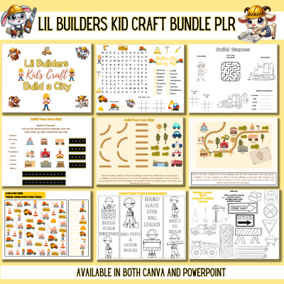 Lil Builders Kid's Craft Build a City PLR