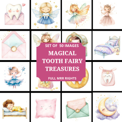Magical Tooth Fairy Treasures Clipart Pack MRR