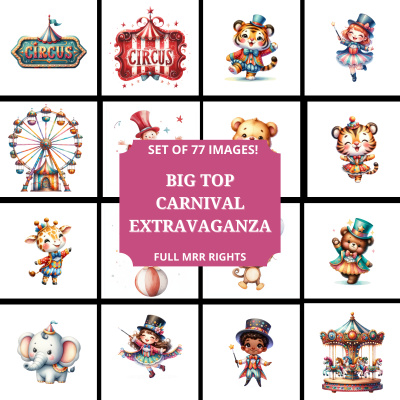 Big Top Carnival Extravaganza Clipart Pack in MRR