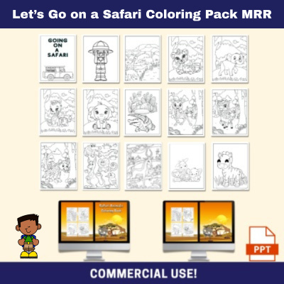 Let's Go On A Safari Coloring Pack MRR
