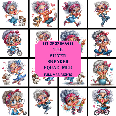 Silver Sneakers Squad Clipart Pack MRR