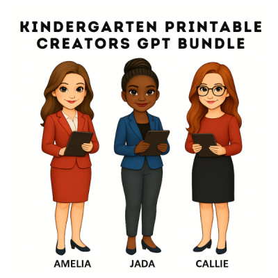 Kindergarten Printables Creators GPT Bundle
