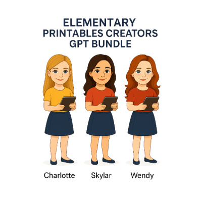 Elementary Printables Creators GPT Bundle