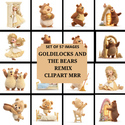 Goldilocks and the Bears Remix Clipart Pack MRR