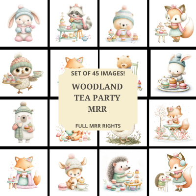 Woodland Tea Party Clipart Pack MRR