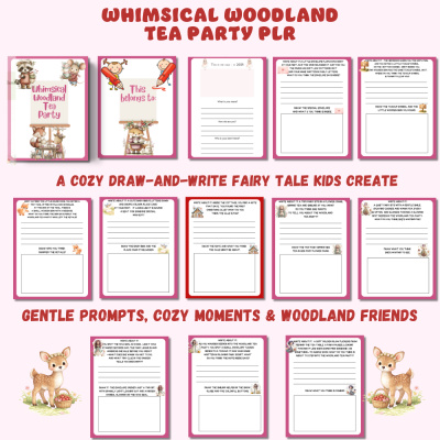 Whimsical Woodland Tea Party Journal PLR