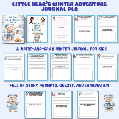 ❄️ Little Bear's Winter Adventure Journal PLR 🐻❄️