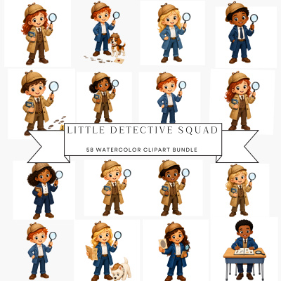 Little Detective Squad Clipart