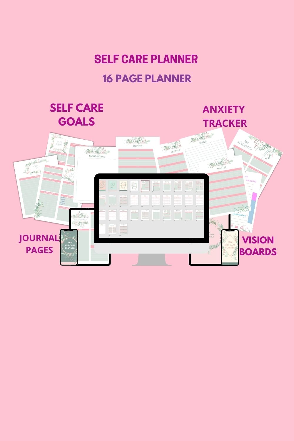 Self care planners to help you start the new year the right way! Make 2021 the best year yet!