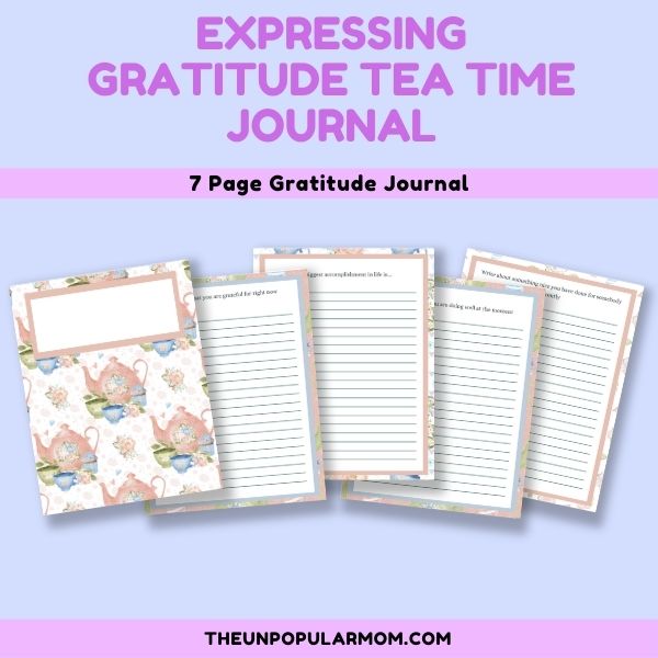 free gratitiude journal the unpopularmom.com