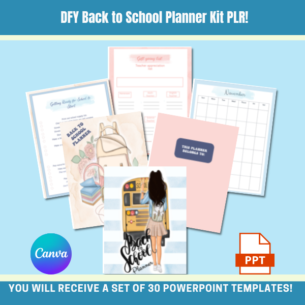 back to school commercial use planner