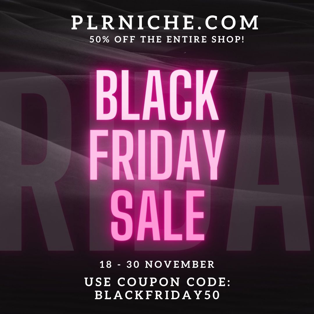 Black Friday Sale PLRniche theunpopularmom.com